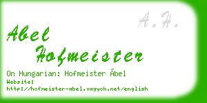 abel hofmeister business card