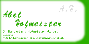 abel hofmeister business card